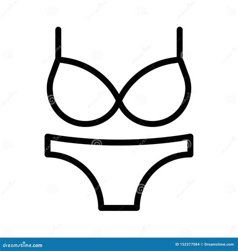 Bikini Or Lingerie Vector Illustration Line Style Icon Stock Vector Illustration Of Icon