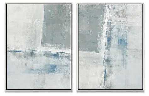 Carol Benson Cobb Shallow In Gray Diptych Benson Cobb Studios