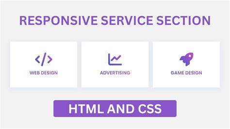 Responsive Services Section With Flip Animation In Html Css Youtube