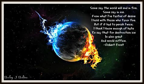 The Fire And Ice By Robert Frost Lyrics Summary Analysis