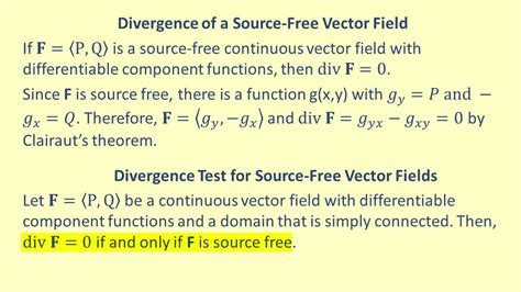 Lo 194 Determine If A Vector Field Is Source Free Using The Divergence Test Ce Youtube