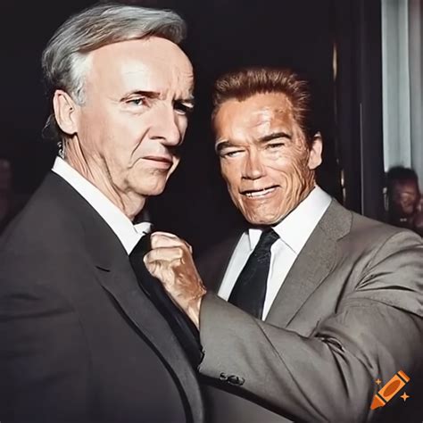 Image Of Arnold Schwarzenegger And James Cameron On Craiyon