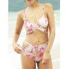 OFF Stylish Women S Strappy Floral Print Cut Out Bikini Set In WHITE DressLily