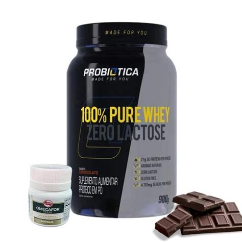 Suplemento Em Pó Whey Protein 100 Pure Zero Lactose 900g Wei Treino