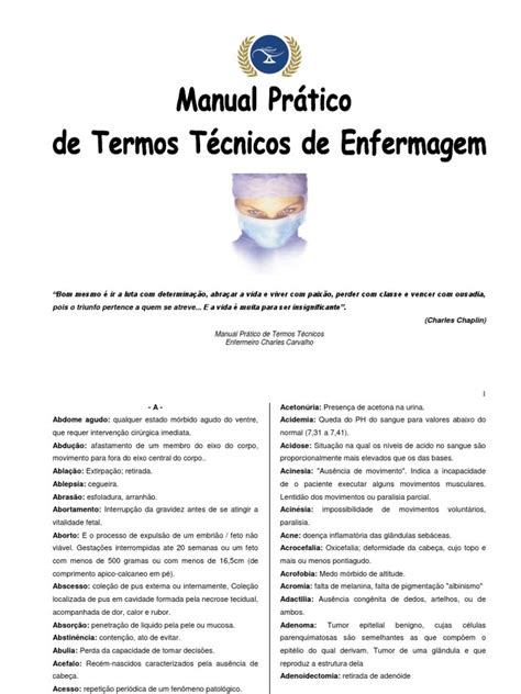 Manual Essencial de Termos Técnicos de Enfermagem Enfermagem 4You