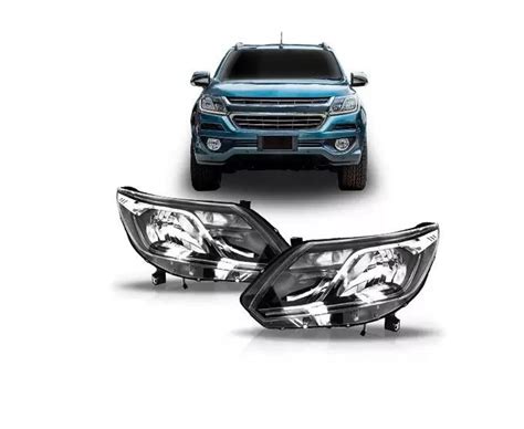 Farol Chevrolet S10 Trailblazer E LTZ 2017 2018 2019 Cromado Led