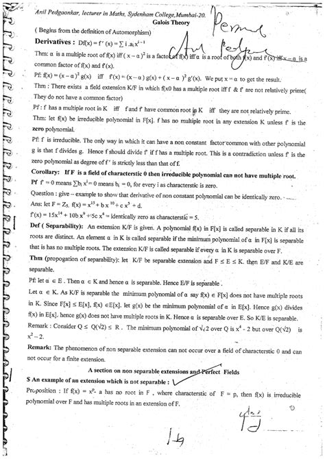 (PDF) galois theory