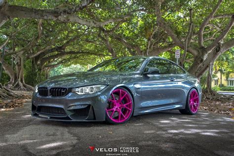 Velos Designwerks BMW M4 With Hot Pink Wheels For Breast Cancer