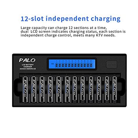 Palo Bay Lcd Smart Rechargeable Battery Charger Fast For V Aa Aaa