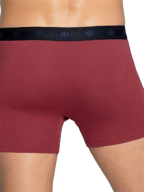 Pack De Boxers En Coton Uni Rouge Kiabi