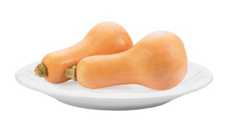 Butternut Squash In Plate On White Background Background Vegetable Healthy Fresh Png