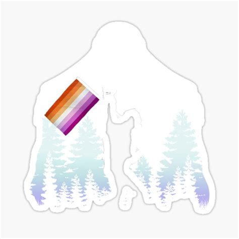 Bigfoot Lgbt Lesbian Flag Sticker For Sale By Leanhngunhubo Redbubble