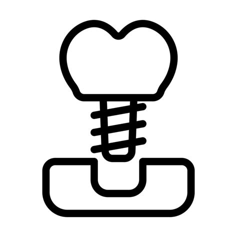 Dental Implant Icon Design 16691294 Vector Art At Vecteezy