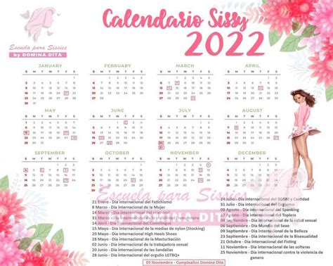 Calendario Sissy 2022 Escuela Para Sissies Escuela Para Sissies