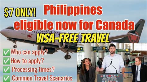 Philippines Eligible For Canada Visa Free Travel Eta Canada Pinoy