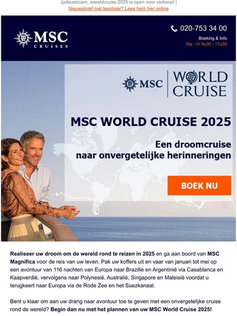 Msc Cruises Nl Ontdek De Msc World Cruise Milled