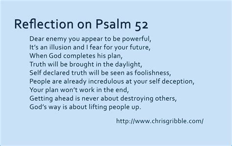 Reflection On Psalm 52