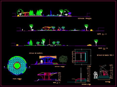 Planos De Parque En Dwg Autocad Equipamiento Parques Paseos Y Jardines En Planospara