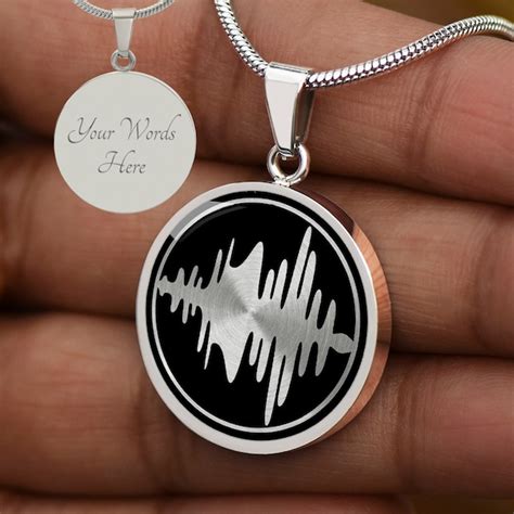 Sound Wave Necklace Etsy