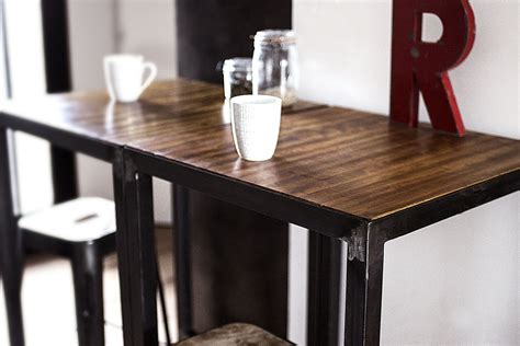 Mange Debout Style Industriel Loft Atelier Splendide Plateau En Iroko