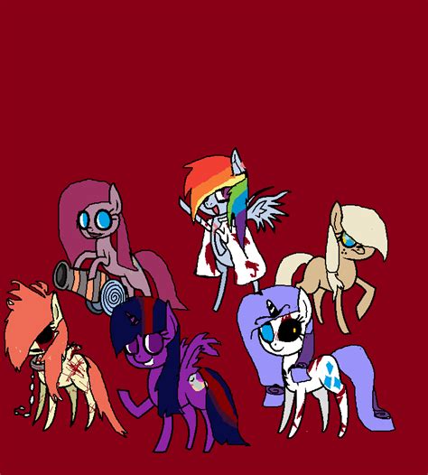 Creepy Mane 6 By Princess Luna0222 On Deviantart
