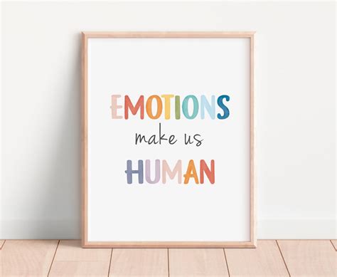 Emotions Make Us Human Poster Positive Affirmation Growth Mindset