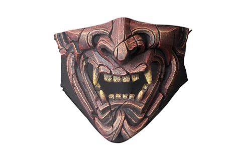 Japanese Samurai Face Mask Demon Face Mask Washable Face Mask Funny