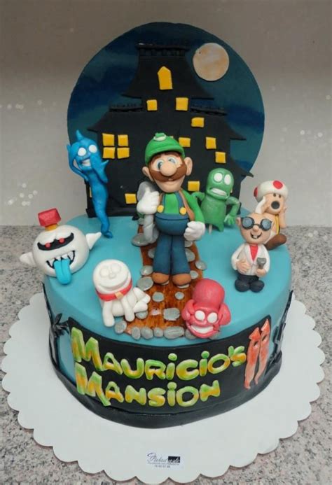 Luigi S Mansion Cake Cake By Paladarte El Salvador Mario Birthday Party Super Mario Birthday