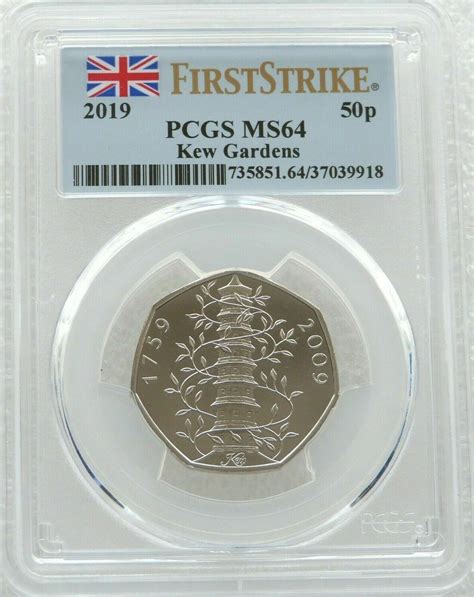 Kew Gardens P Brilliant Uncirculated Coin Pcgs Ms Fs