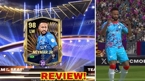 HE IS TOO GOOD TOTS NEYMAR 98 REVIEW AND GAMEPLAY FC MOBILE 24 YouTube