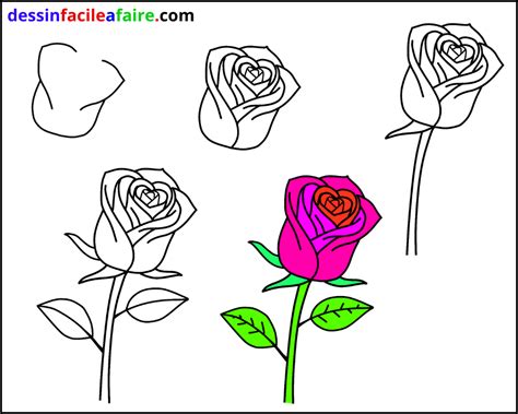 Comment Dessiner Une Rose Facilement Dessin Facile A Faire