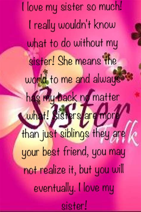 Sisters Sister Love Quotes Sister Quotes Love My Sister