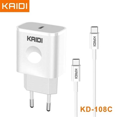 Carregador Fonte Turbo 20W Kaidi Kd 108c USB Tipo C Shopee Brasil