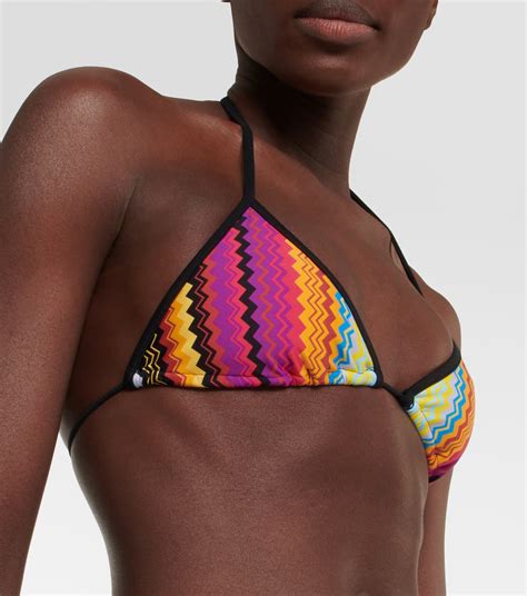 Zig Zag Knit Triangle Bikini In Multicoloured Missoni Mare Mytheresa