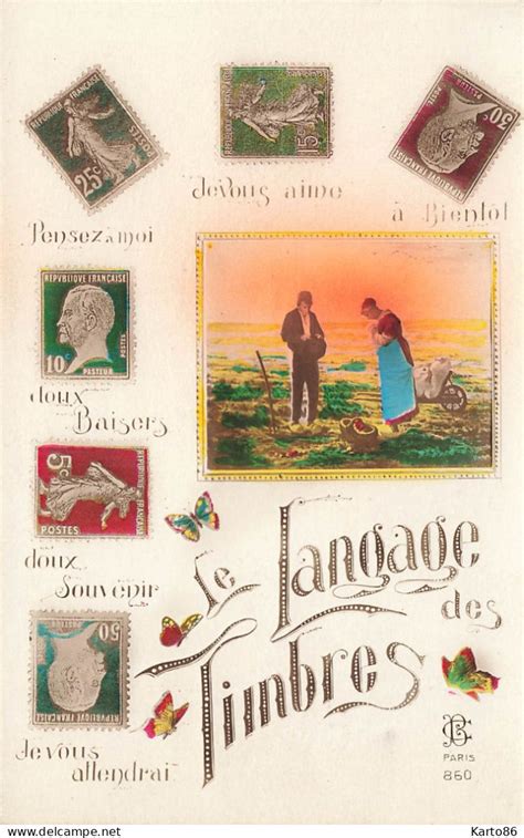 Timbres Repr Sentations Le Langage Des Timbres Carte Photo