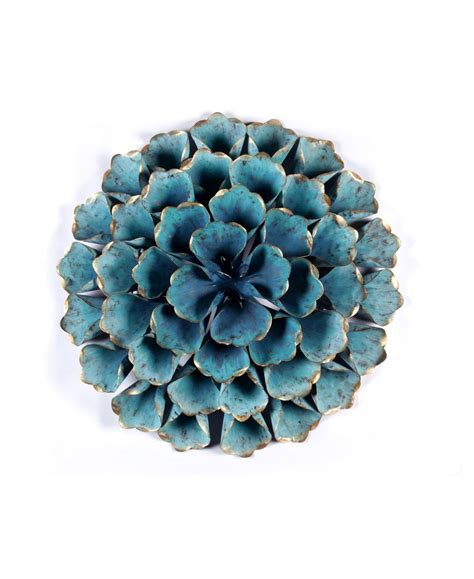 Luxen Home Flower Metal Wall Art Teal Artofit