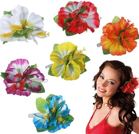 Gshy Pcs Hawaiian Flower Hair Clip Hawaiian Flower Hibiscus Hawaii