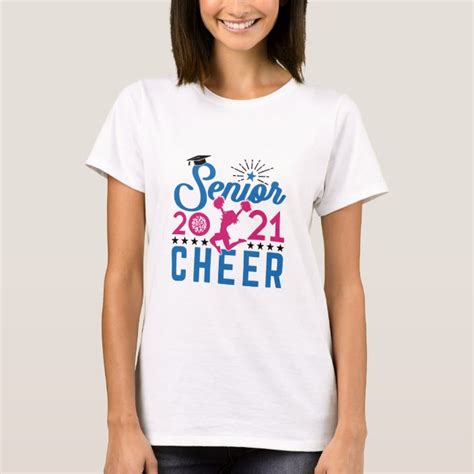 Senior Cheer 2021 Cheerleading Cheerleader T Shirt Uk