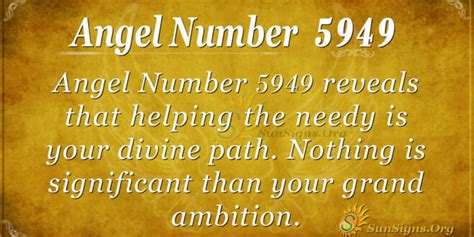 Angel Number 5949 Meaning: Great Ambition - SunSigns.Org