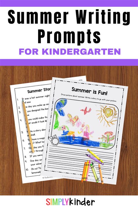 Summer Writing Prompts To Get Kinders Writing Simply Kinder