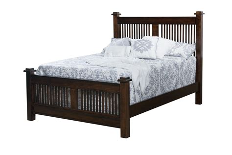 American Mission Amish Solid Wood Bed Kvadro Furniture