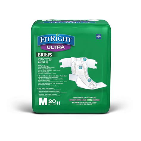 Fitright Ultra Adult Diapers Disposable Incontinence Briefs With Tabs