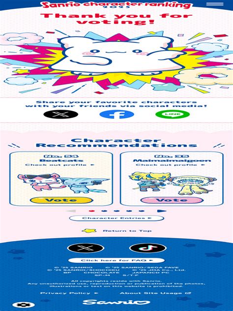 Sanrio Voting 2025 The Next Generation Of Fandom Voice