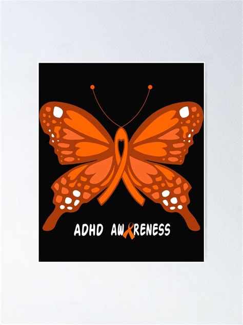 "ADHD AWARENESS BUTTERFLY " Poster for Sale by SimplySeptembe9 | Redbubble