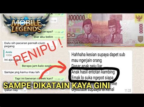 NGERJAIN PENIPU DI MOBILE LEGEND SAMPE DI KATA KATAIN MLBB