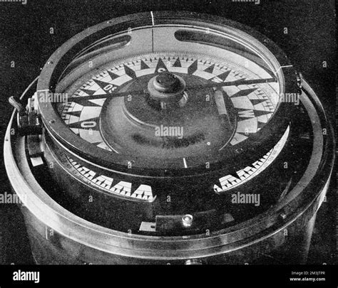 Photograph Of A New Anschutz Gyrostatic Compass February 1912 This Type Of Compass Was