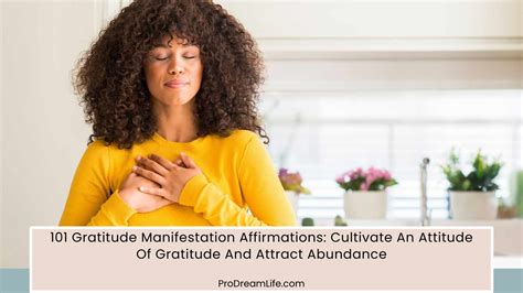 101 Gratitude Manifestation Affirmations Cultivate An Attitude Of