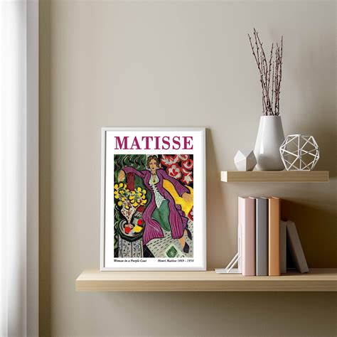 Henri Matisse Woman In A Purple Coat Exhibition Wall Art Poster Print