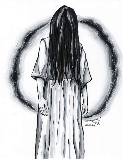 Original Art Inktober Samara From The Ring Etsy