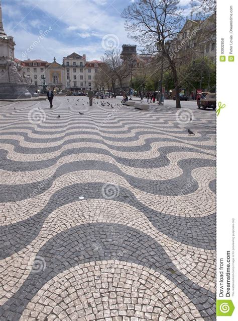 Rossio Square Lisbon Portugal Editorial Stock Photo Image Of Center